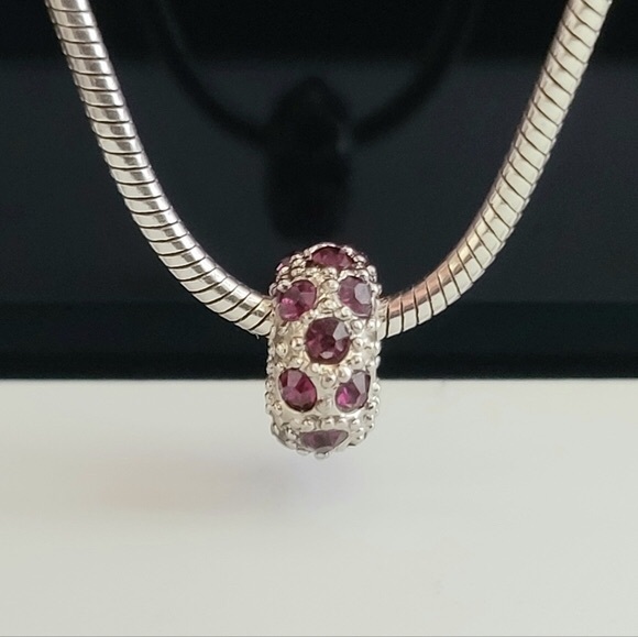 Zales Purple Crystal Charm | Pandora-Style Sparkling Charm like new - Picture 8 of 8